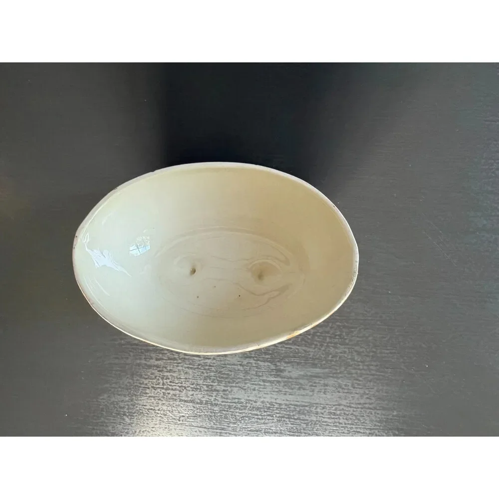 Stangl Oval Covered Butter Dish Lid - Town & Country Orange Spongeware